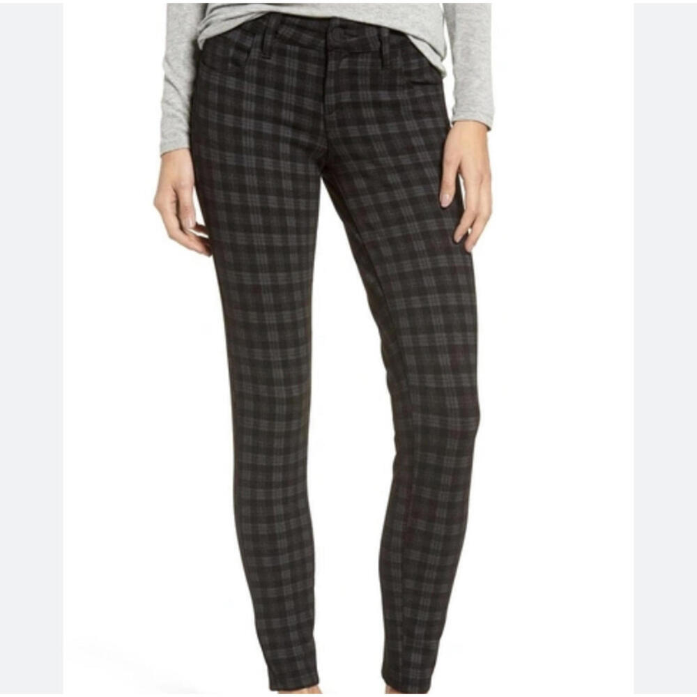 KUT FROM THE KLOTH Donna black plaid skinny pants sz 10